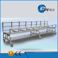 HM-7 stainless steel commercial laundry trolleys, heavy duty laundry cart between washer and dryer, STOCK hotel laundry trolley